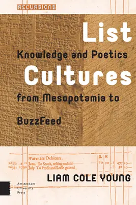 Listakultúrák: Tudás és poétika Mezopotámiától a Buzzfeedig - List Cultures: Knowledge and Poetics from Mesopotamia to Buzzfeed