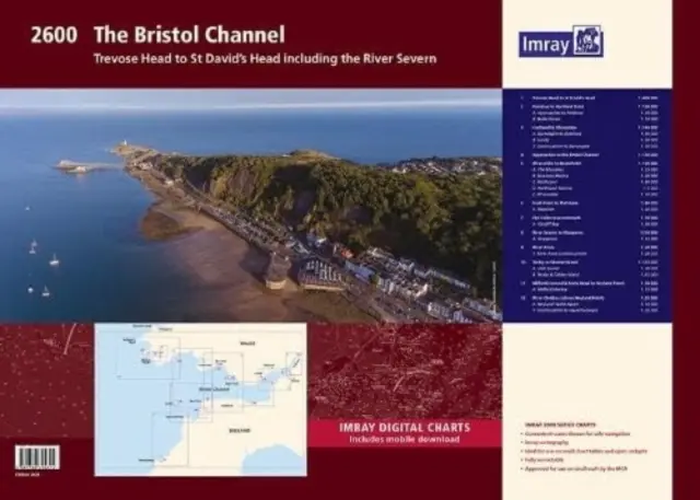 2600 Bristol-csatorna térképcsomag - Trevose Head-től St David's Head-ig, beleértve a Severn folyót is - 2600 Bristol Channel Chart Pack - Trevose Head to St David's Head including the River Severn