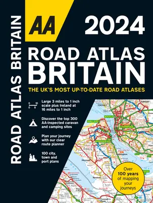 AA Road Atlas Britain 2024 Spirál - AA Road Atlas Britain 2024 Spiral