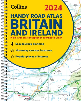 2024 Collins Handy Road Atlas Britain and Ireland: A5 spirál - 2024 Collins Handy Road Atlas Britain and Ireland: A5 Spiral