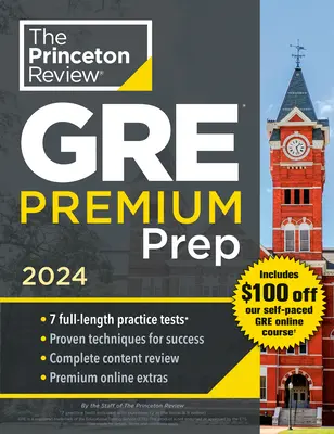 Princeton Review GRE Premium Prep, 2024: 7 gyakorló teszt + áttekintés és technikák + online eszközök - Princeton Review GRE Premium Prep, 2024: 7 Practice Tests + Review & Techniques + Online Tools