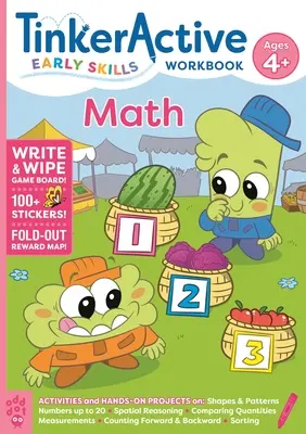 Tinkeractive Early Skills Matematikai munkafüzet 4+ éveseknek - Tinkeractive Early Skills Math Workbook Ages 4+