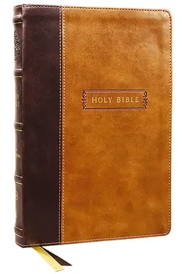 Kjv, Center-Column Reference Bible with Apocrypha, Leathersoft, Brown, 73,000 Cross-References, Red Letter, Thumb Indexed, Comfort Print: King James V