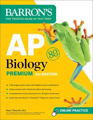 AP Biology Premium, 2024: 5 gyakorló teszt + átfogó áttekintés + online gyakorlás - AP Biology Premium, 2024: 5 Practice Tests + Comprehensive Review + Online Practice