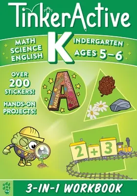 Tinkeractive Kindergarten 3 az 1-ben munkafüzet: Matematika, természettudományok, angol nyelvművészet - Tinkeractive Kindergarten 3-In-1 Workbook: Math, Science, English Language Arts