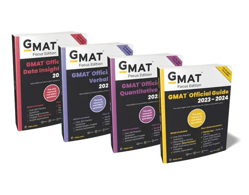 GMAT Official Guide Official Guide 2023-2024 Bundle, Focus Edition: Tartalmazza a GMAT Official Guide, a GMAT Quantitative Review, a GMAT Verbal Review és a GMAT Data Insight csomagokat. - GMAT Official Guide 2023-2024 Bundle, Focus Edition: Includes GMAT Official Guide, GMAT Quantitative Review, GMAT Verbal Review, and GMAT Data Insight