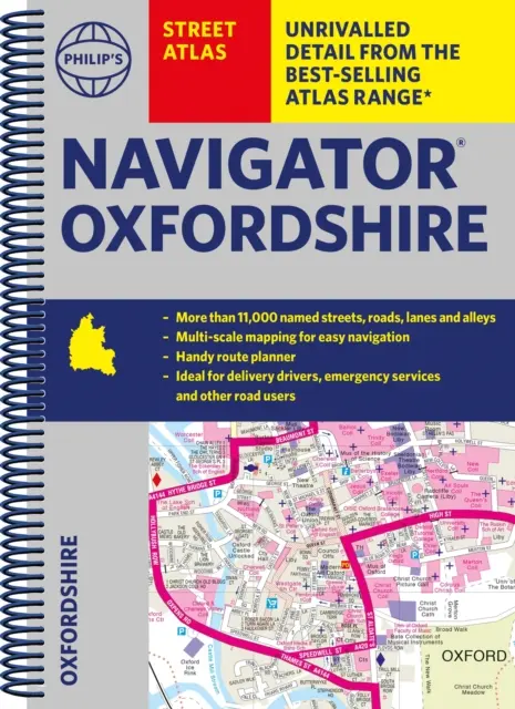 Philip Navigator Street Atlas Oxfordshire - Spirál kiadás - Philip's Navigator Street Atlas Oxfordshire - Spiral edition