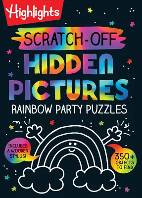 Scratch-Off Rejtett képek Szivárvány Party rejtvények - Scratch-Off Hidden Pictures Rainbow Party Puzzles