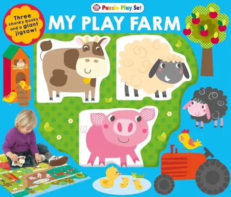 Puzzle Play Set: Játékfarm: My Play Farm: Három vaskos könyv és egy óriás puzzle! [Három darabos mini könyvvel és 9 darabos kirakós játékkal] - Puzzle Play Set: My Play Farm: Three Chunky Books and a Giant Jigsaw Puzzle! [With Three Chunky Mini Books and 9-Piece Jigsaw Puzzle]