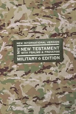 Niv, Újszövetség zsoltárokkal és igehirdetésekkel, Katonai kiadás, kompakt, papírkötésben, katonai színben, komfortos nyomtatással - Niv, New Testament with Psalms and Proverbs, Military Edition, Compact, Paperback, Military Camo, Comfort Print