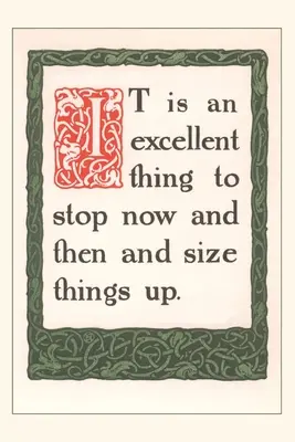 Vintage Journal Állj meg és mérd fel a dolgokat - Vintage Journal Stop and Size Things Up