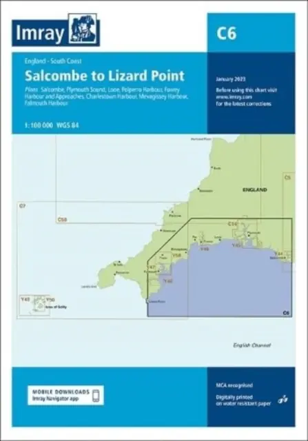 Imray Chart C6 - Salcombe és Lizard Point között - Imray Chart C6 - Salcombe to Lizard Point