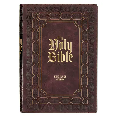 KJV Szent Biblia, Szuper óriás nyomtatott műbőr vörös betűs kiadás - Szalagjelző, King James Version, burgundi - KJV Holy Bible, Super Giant Print Faux Leather Red Letter Edition - Ribbon Marker, King James Version, Burgundy