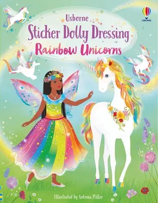 Matrica Dolly öltöztetés Szivárvány egyszarvúak - Sticker Dolly Dressing Rainbow Unicorns