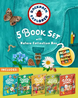 Hátizsákos felfedező 5 könyvből álló készlet természetgyűjtő dobozzal - Backpack Explorer 5-Book Set with Nature Collection Box