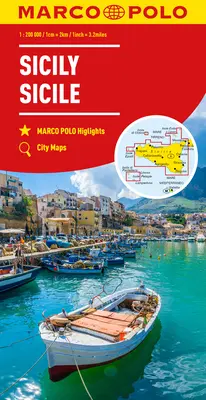 Szicília Marco Polo térkép - Sicily Marco Polo Map