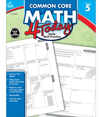 Common Core Math 4 Today, Grade 5: Daily Skill Practice 8. kötet - Common Core Math 4 Today, Grade 5: Daily Skill Practice Volume 8