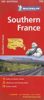 Dél-Franciaország - Michelin nemzeti térkép 725 - Southern France - Michelin National Map 725