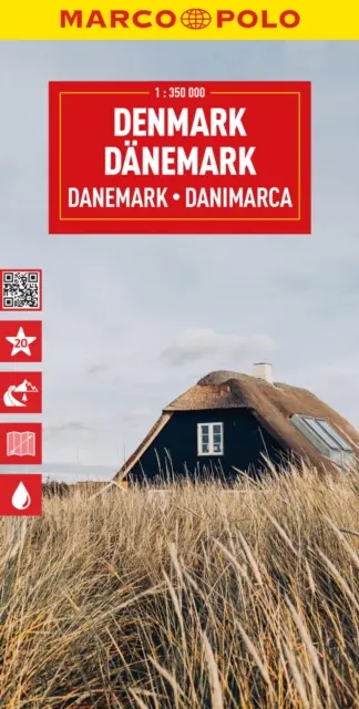 Dánia Marco Polo térkép - Denmark Marco Polo Map