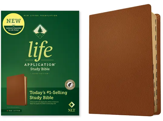 NLT Life Application Study Bible, harmadik kiadás (valódi bőr, barna, indexelt, piros betűs) - NLT Life Application Study Bible, Third Edition (Genuine Leather, Brown, Indexed, Red Letter)