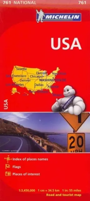 USA - Michelin nemzeti térkép 761 - USA - Michelin National Map 761