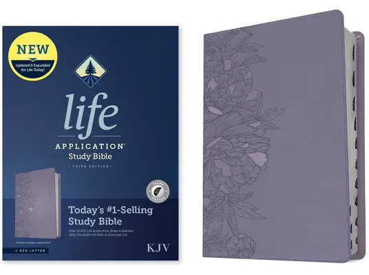 KJV Life Application Study Bible, Third Edition (Leatherlike, Peony Lavender, Indexelt, Red Letter) - KJV Life Application Study Bible, Third Edition (Leatherlike, Peony Lavender, Indexed, Red Letter)