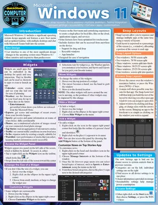 Microsoft Windows 11: Gyorstalpaló laminált számítógépes referencialapok - Microsoft Windows 11: Quickstudy Laminated Computer Reference