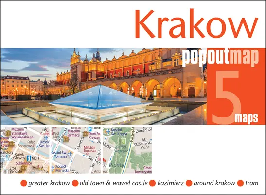 Krakkó Popout térkép - Krakow Popout Map