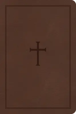 CSB Large Print Compact Reference Bible (Nagyméretű kompakt referencia Biblia), barna bőrkontúros borítóval - CSB Large Print Compact Reference Bible, Brown Leathertouch