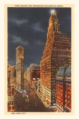 Vintage Journal Éjszaka, Times Square, New York City - Vintage Journal Night, Times Square, New York City