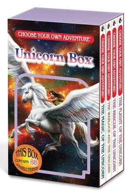 Válaszd ki a saját kalandod 4 kötetes dobozos készlet Unikornis doboz (Az unikornis varázslata, A varázsló és az unikornis, Az unikornis megmentése, Flight o - Choose Your Own Adventure 4-Book Boxed Set Unicorn Box (the Magic of the Unicorn, the Warlock and the Unicorn, the Rescue of the Unicorn, the Flight o