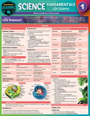 Science Fundamentals 1 - Life Science - Cells, Plants & Animals: Tanulmányi útmutató: Gyorstalpaló laminált referencia és tanulási útmutató - Science Fundamentals 1 - Life Science - Cells, Plants & Animals: Quickstudy Laminated Reference & Study Guide