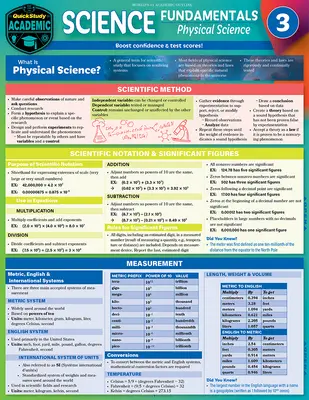 Science Fundamentals 3 - Physical Science: Gyorstalpaló laminált referencia és tanulási útmutató - Science Fundamentals 3 - Physical Science: Quickstudy Laminated Reference & Study Guide