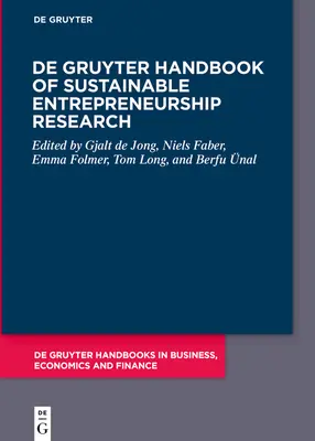 De Gruyter Handbook of Sustainable Entrepreneurship Research (Příručka výzkumu udržitelného podnikání) - De Gruyter Handbook of Sustainable Entrepreneurship Research