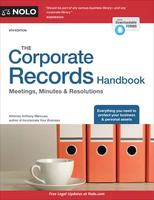 The Corporate Records Handbook: Gyűlések, jegyzőkönyvek és határozatok - The Corporate Records Handbook: Meetings, Minutes & Resolutions