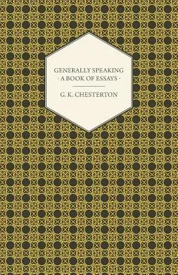 Általánosságban szólva - esszék könyve - Generally Speaking - A Book of Essays