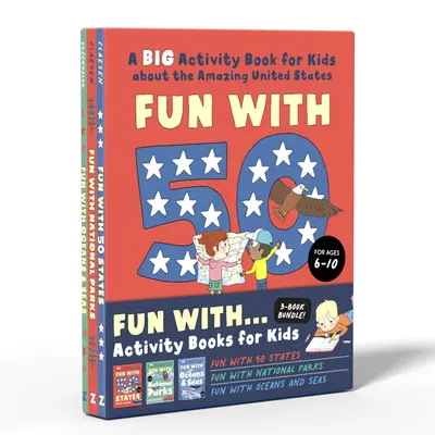 Fun with ... Activity Books for Kids : Szórakozás az 50 állammal, Szórakozás a nemzeti parkokkal, Szórakozás az óceánokkal és tengerekkel - Fun with . . . Activity Books for Kids: Fun with 50 States, Fun with National Parks, Fun with Oceans and Seas