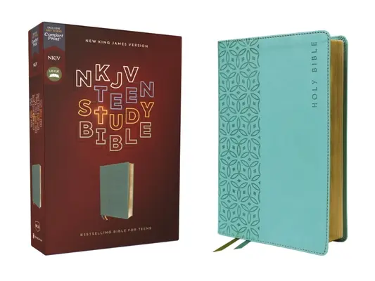 Nkjv, Teen Study Bible, Leathersoft, Teal, Comfort Print, Teal, Comfort Print - Nkjv, Teen Study Bible, Leathersoft, Teal, Comfort Print