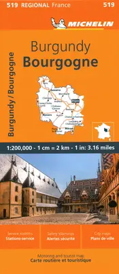 Franciaország: Burgundia 519. térkép - France: Burgundy Map 519