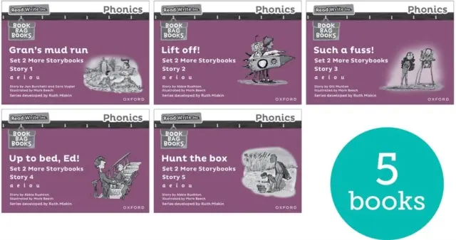 Read Write Inc. Phonics: Fekete-fehér mesekönyvek (5 db-os csomag) - Read Write Inc. Phonics: Purple Set 2 More Black & White Storybooks (Pack of 5)