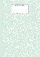 Márvány jegyzetfüzet A4: Mentazöld főiskolai szabályos napló - Marble Notebook A4: Mint Green College Ruled Journal