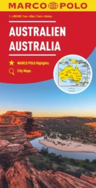 Ausztrália Marco Polo térkép - Australia Marco Polo Map