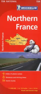 Michelin Észak-Franciaország út- és turistatérkép - Michelin Northern France Road and Tourist Map