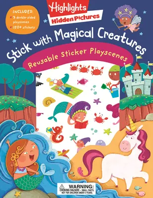 Stick with Magical Creatures Újrahasználható matricás játszóterek - Stick with Magical Creatures Reusable Sticker Playscenes