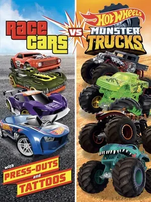 Hot Wheels: Race Cars vs. Monster Trucks: Tevékenységek, tetoválások és nyomdakártyák 4 és 8 év közötti gyerekeknek. - Hot Wheels: Race Cars vs. Monster Trucks: 100% Officially Licensed by Mattel, Activities, Tattoos, & Press-Out Cards for Kids Ages 4 to 8