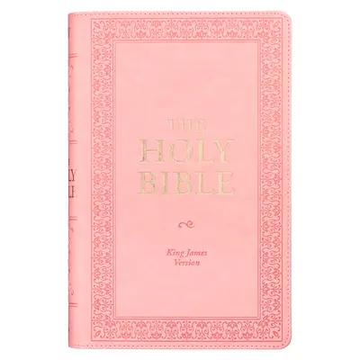 KJV Szent Biblia, Óriásnyomású, szabvány méretű, műbőr, piros betűs kiadás - szalagos jelölővel, King James Version, rózsaszínű - KJV Holy Bible, Giant Print Standard Size Faux Leather Red Letter Edition - Ribbon Marker, King James Version, Pink