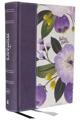 Kjv, the Woman's Study Bible, Purple Floral Cloth Over Board, Red Letter, Full-Color Edition, Comfort Print: Receiving God's Truth for Balance, Hope,