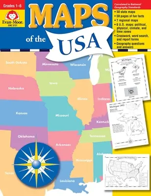 Maps of the Usa, Grade 1 - 6 tanári segédanyag - Maps of the Usa, Grade 1 - 6 Teacher Resource