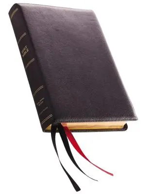 KJV, Referenciabiblia, óriásnyomású, prémium bőr, fekete, Sterling kiadás, Comfort Print - KJV, Reference Bible, Giant Print, Premium Leather, Black, Sterling Edition, Comfort Print