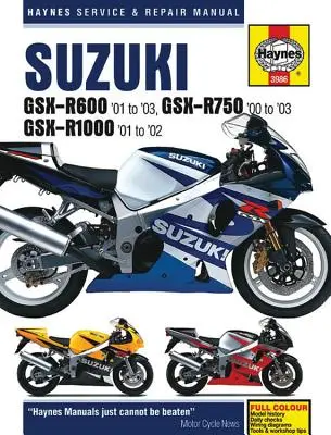 Suzuki Gsx-R600 '01-től '03-ig, Gsx-R750 '00-tól '03-ig és Gsx-R1000 '01-től '02-ig - Suzuki Gsx-R600 '01 to '03, Gsx-R750 '00 to '03 & Gsx-R1000 '01 to '02